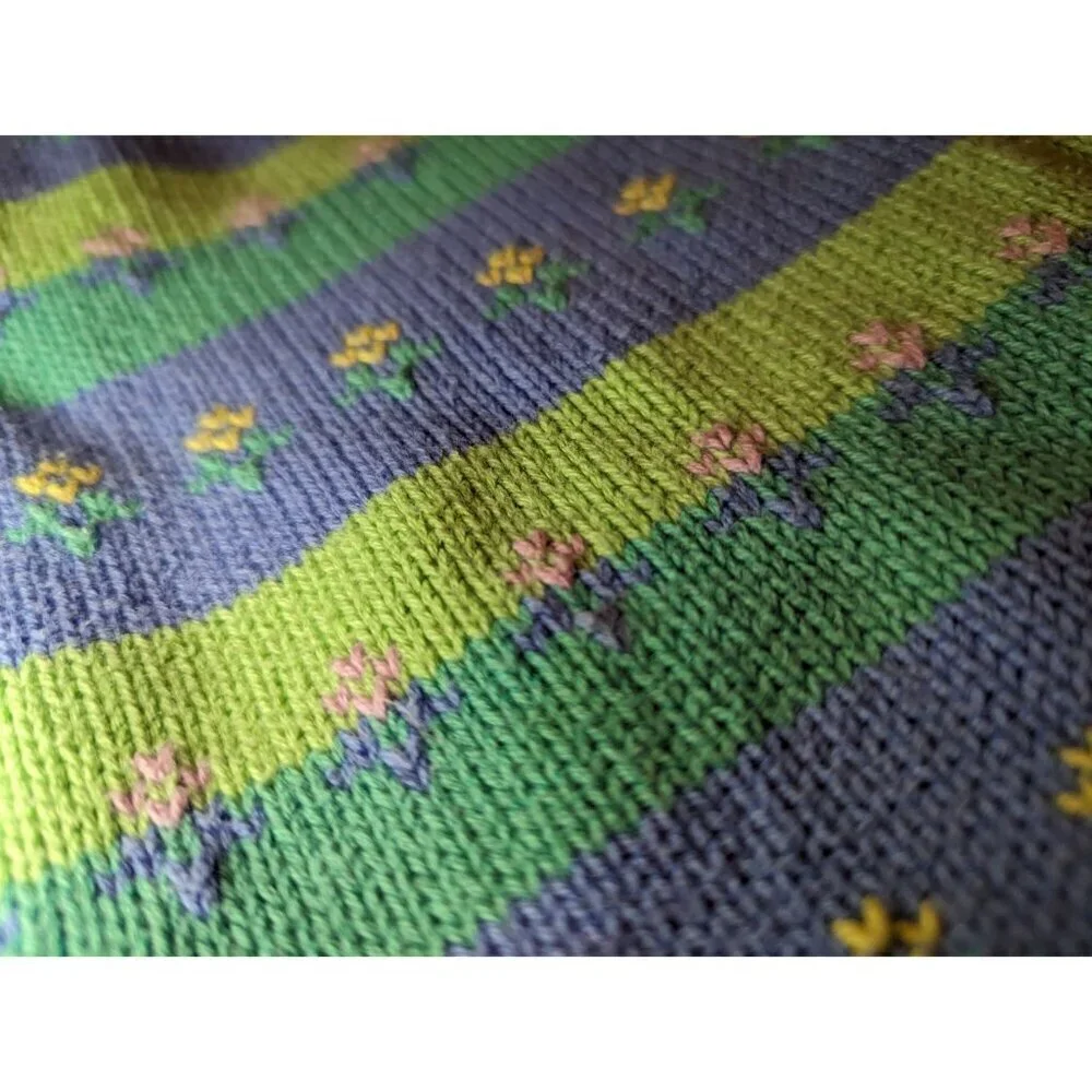 Vintage 1998 Girls Gymboree Long Sleeve 100% Cotton Sweater Girls Size XL Strips